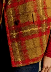 Veste Carlo - Carreaux Rouge et jaune — view 3