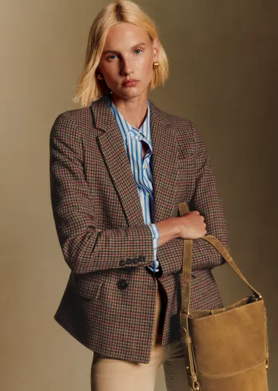 Veste Christie - Pied de poule Multico rouge