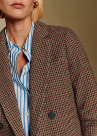 Veste Christie - Pied de poule Multico rouge — view 2