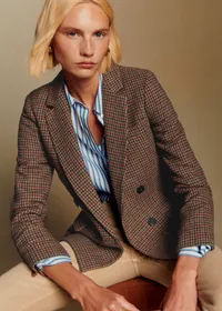 Veste Christie - Pied de poule Multico rouge — view 3