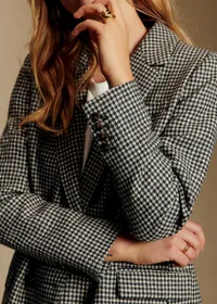 Veste Christie - Pied de Poule Noir et Blanc — view 2
