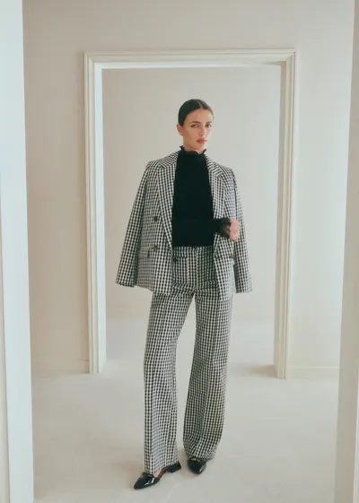 Veste Christie - Vichy Noir Blanc