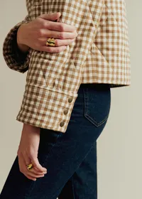 Veste Dakota - Vichy Camel Ecru — view 3