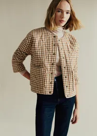 Veste Dakota - Vichy Camel Ecru — view 4