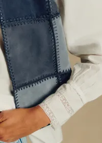 Veste Eliot - Patchwork Bleu — view 3