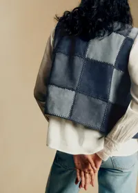 Veste Eliot - Patchwork Bleu — view 4
