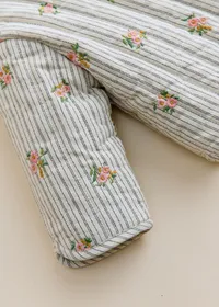 Veste Fanny - Rayures Broderies Fleurs — view 3