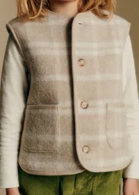 Veste Fred - Carreaux Beige Écru — view 3