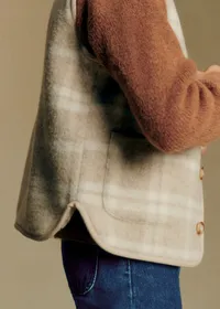 Veste Fred - Carreaux Beige Écru — view 4