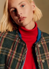 Veste Freddy - Carreaux Vert et Rouge — view 3