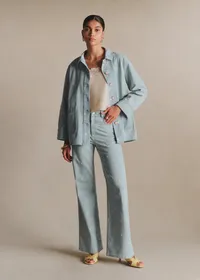Veste Gabin - Broderie Écru Fond Bleach — view 4