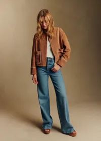 Veste Giuseppe - Camel Croisillons Ecru — view 2