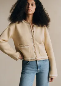 Veste Jade - Crème Détails Cacao — view 3