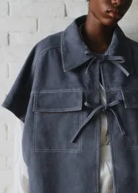Veste Lecet - Sézane x SEA NY - Bleu Vintage Foncé — view 2