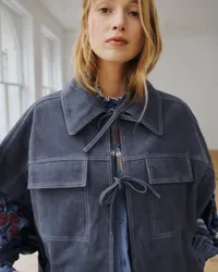 Veste Lecet - Sézane x SEA NY - Bleu Vintage Foncé — view 5