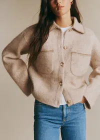 Veste Lucien - Beige Chiné Détails Taupe — view 2