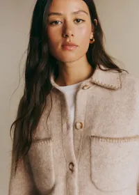 Veste Lucien - Beige Chiné Détails Taupe — view 3