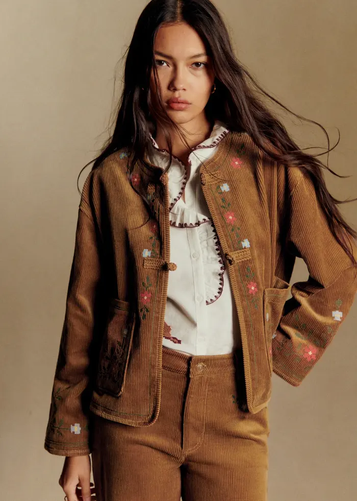 Veste Manela - Sézane x Baziszt - Jardin Fond Beige