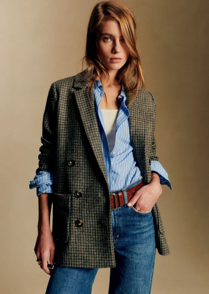 Veste Michele - Pied de Poule Kaki