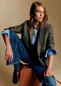 Veste Michele - Pied de Poule Kaki — view 2