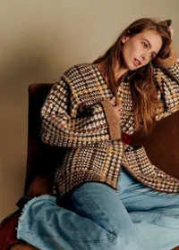 Veste Oscar - Pied de Poule Marron — view 4