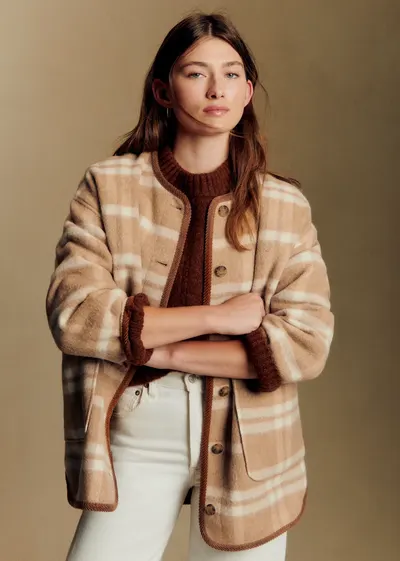 Veste Sari - Carreaux Beige