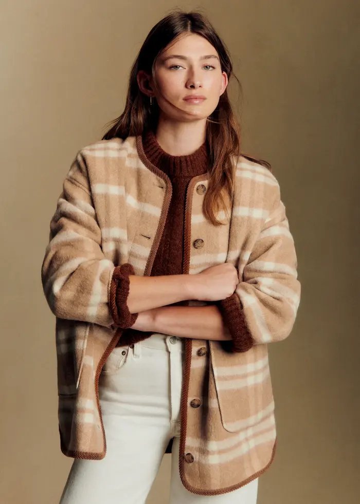 Veste Sari - Carreaux Beige