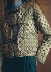Veste SARIA - Sézane x Antoinette Poisson - Imprimé Patchwork Dominote — view 3