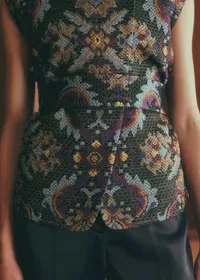 Veste Sebastine - Jacquard Royal Noir — view 3