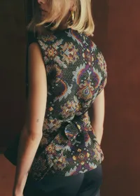 Veste Sebastine - Jacquard Royal Noir — view 4
