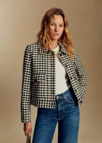 Veste Terry - Vichy Noir Écru — view 2