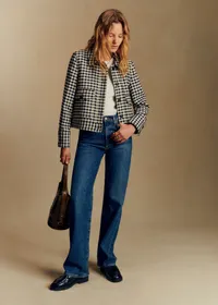 Veste Terry - Vichy Noir Écru — view 3