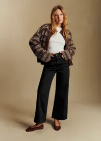 Veste Thais - Jacquard Marron — view 3