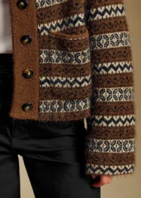 Veste Thais - Jacquard Marron — view 4