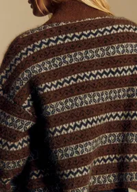 Veste Thais - Jacquard Marron — view 5