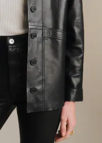 Veste Will - Cuir Noir — view 3