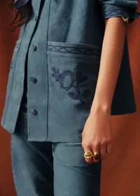 Veste Will - Sézane x Baziszt - Bleu Vintage — view 4