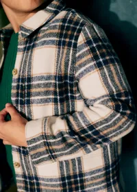 Veste Willy - Carreaux Ecru / Marine — view 3